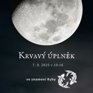 🌕✨ Dnešní úplněk v Rybách a zároveň krvavé zatmění Měsíce přináší obrovskou dávku transformační energie. Měsíc se zbarví...