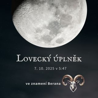 Dnes nás provází Lovecký úplněk v Beranu 🔥 Oheň, který spaluje staré a probouzí odvahu začít znovu. Cítíš napětí, neklid...